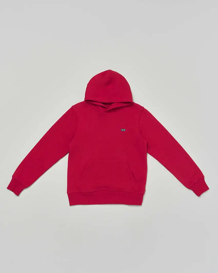Felpa Levi's rossa con cappuccio e mini logo batwing