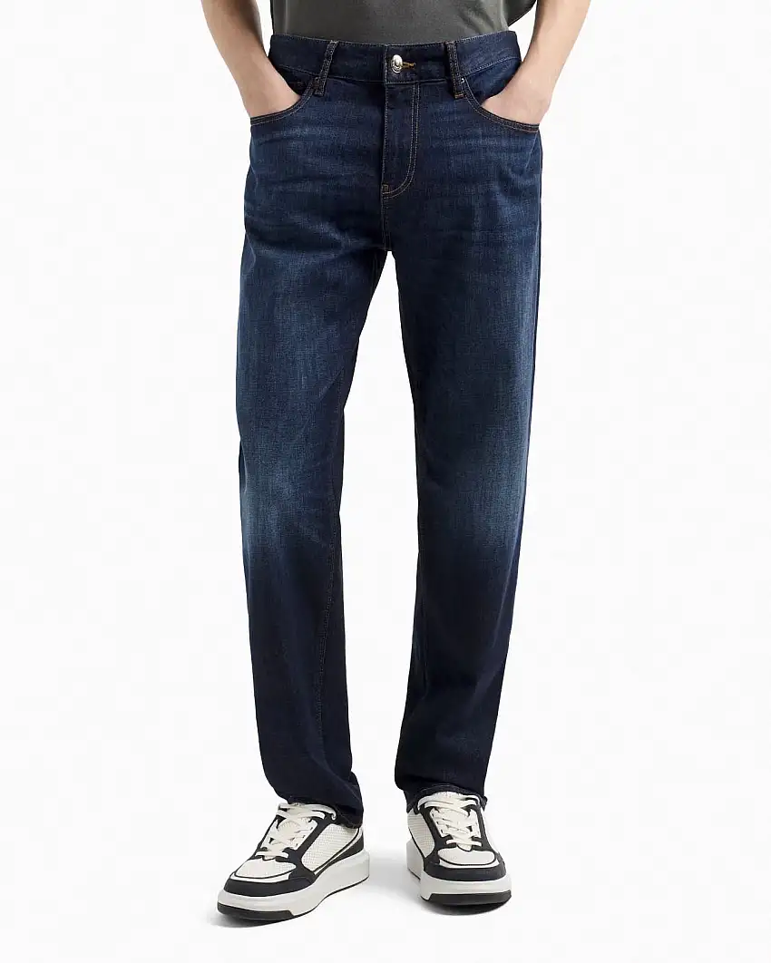 Jeans Armani Exchange J13 slim lavaggio scuro stone washed in cotone stretch