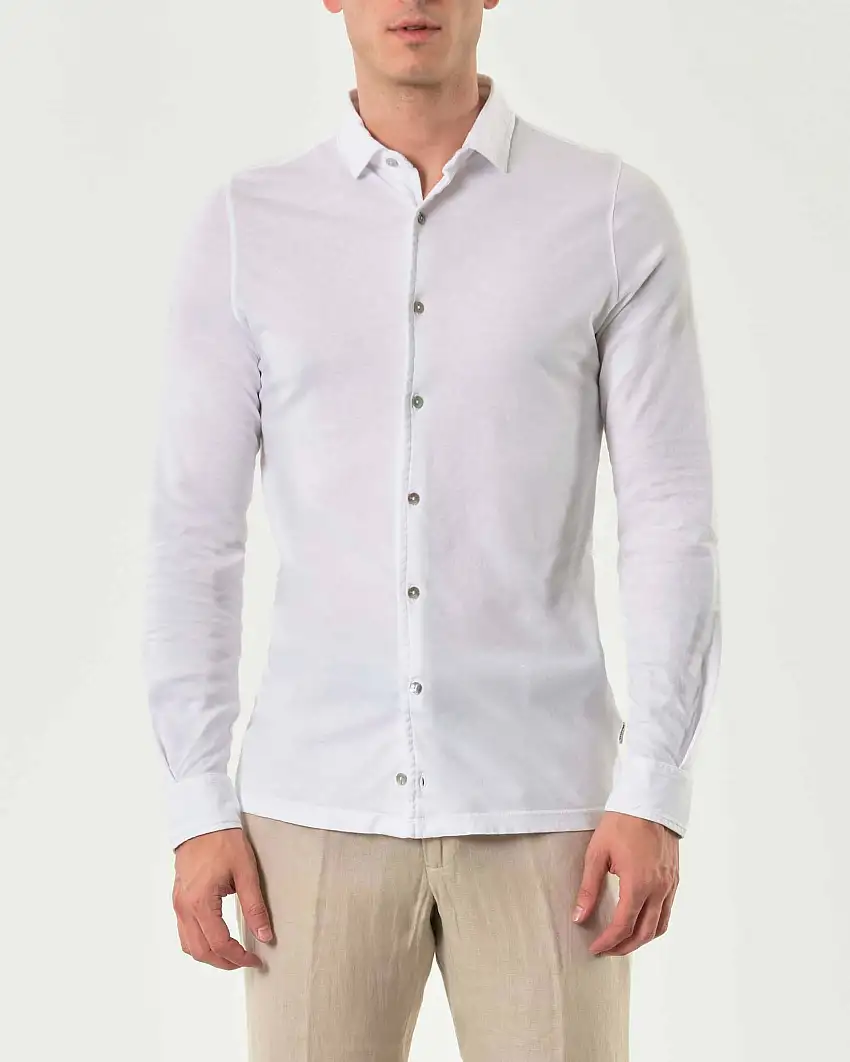 Camicia Pellizzari bianca in pima cotton peruviano