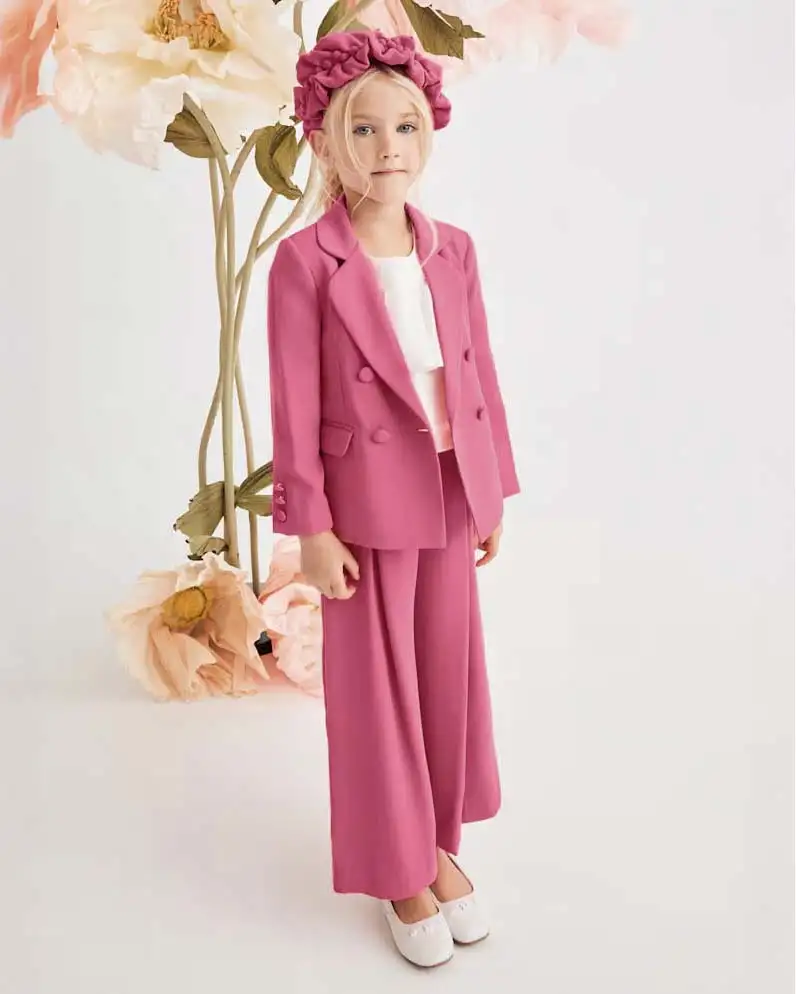 Completo tailleur Abe l& Lula fucsia in cady