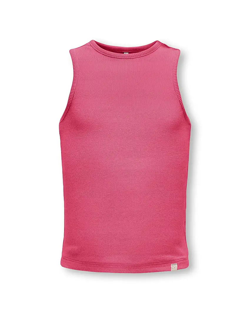 Canotta Only fucsia in cotone a costine