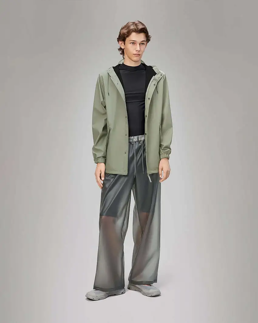 Impermeabile a eskimo Fishtail Jacket Rains salvia in tessuto tecnico