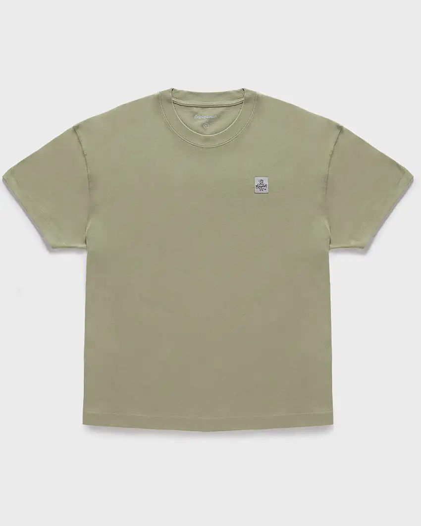 T-shirt mezza manica Refrigiwear verde militare con patch logo sul petto