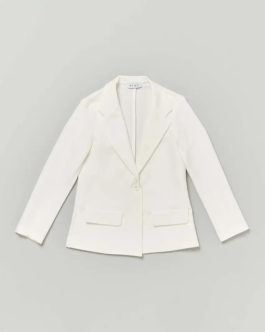 Blazer Elsy monopetto bianco in cady