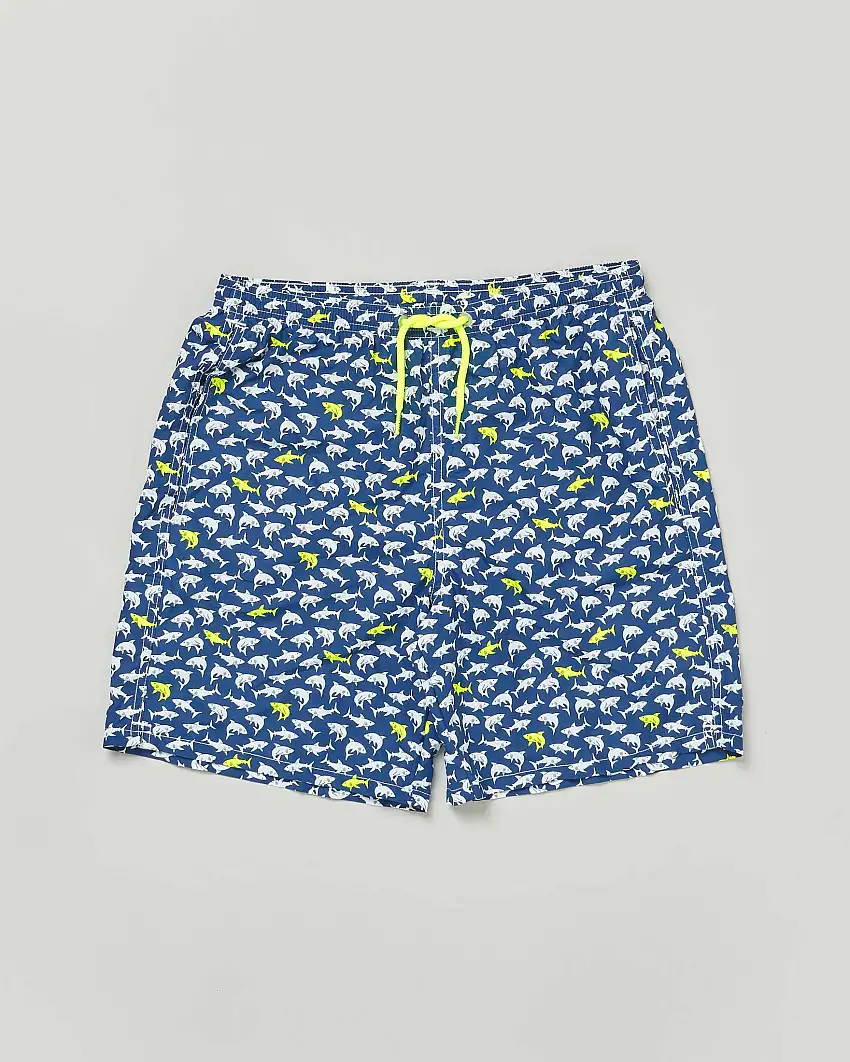 Boxer mare MC2 Saint Barth blu con stampa squali