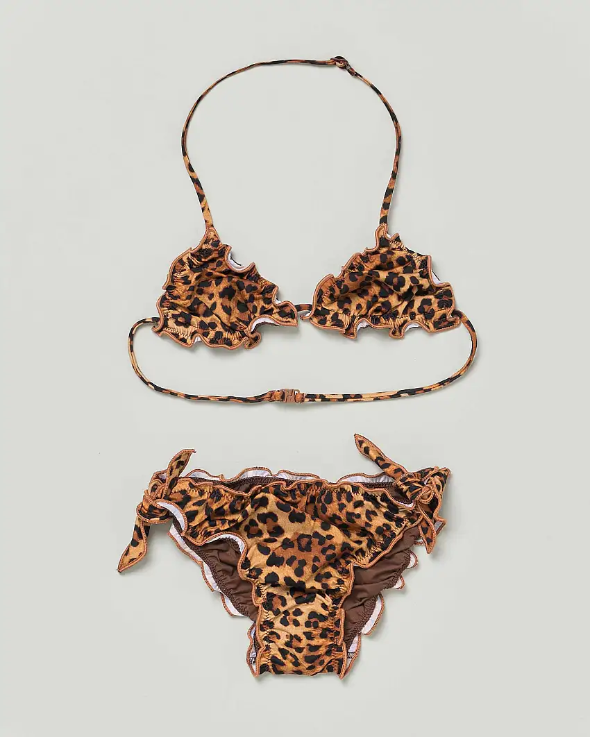 Bikini Cris a triangolo MC2 Saint Barth in fantasia animalier