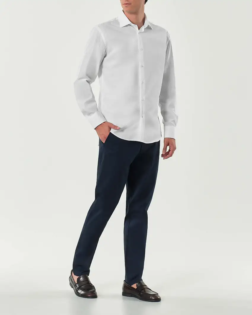 Pantalaccio Impure blu in popeline di cotone stretch