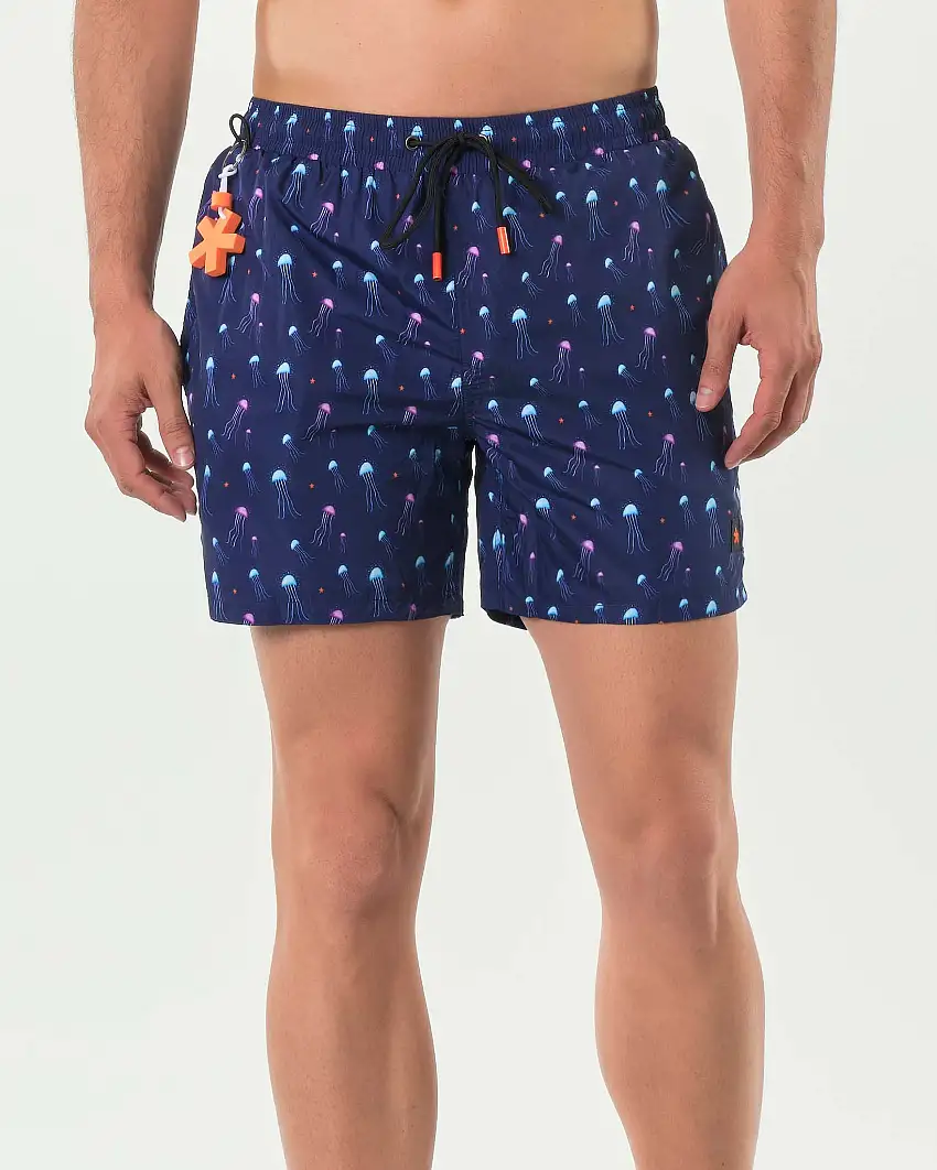 Boxer mare My Stuff blu con stampa meduse