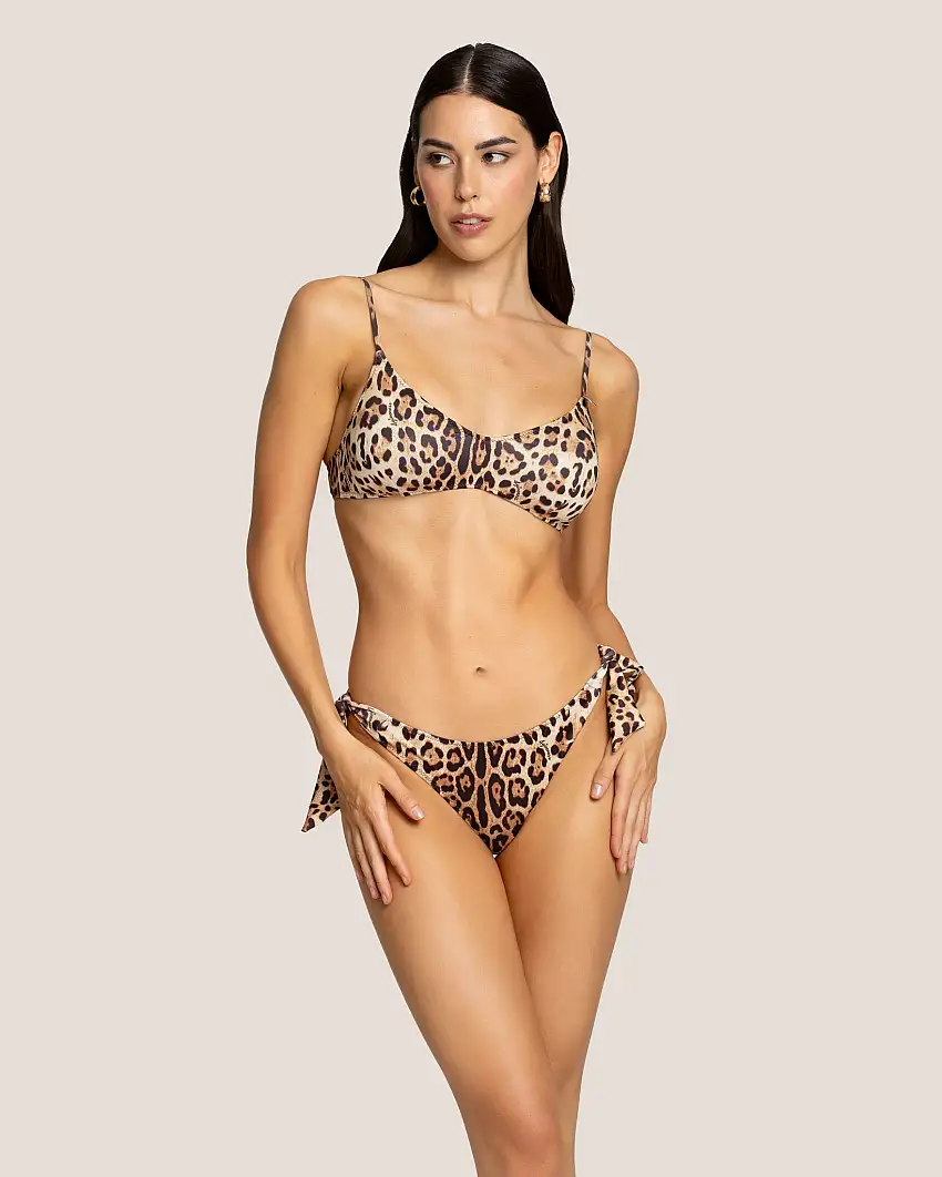 Bikini 4 Giveness a fantasia animalier con reggiseno bralette