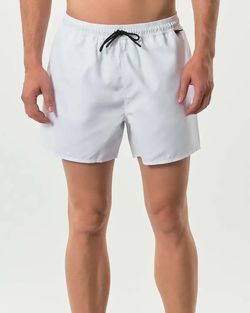 Boxer mare EA7 bianco tinta unita con piccolo flag porta logo sul fianco