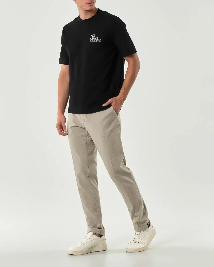 Pantalone Powell chino Levanto beige in cotone stretch micro armatura