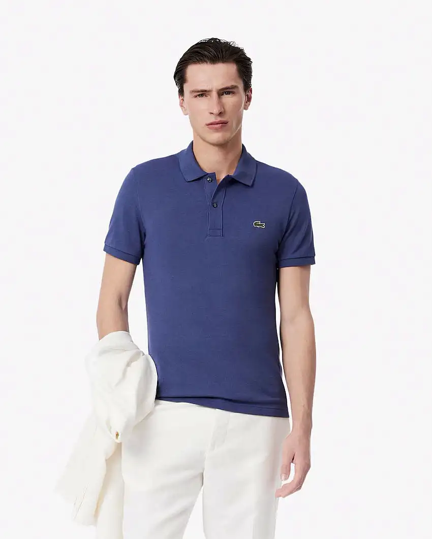 Polo Lacoste viola slim fit PH4012 in petit piqué