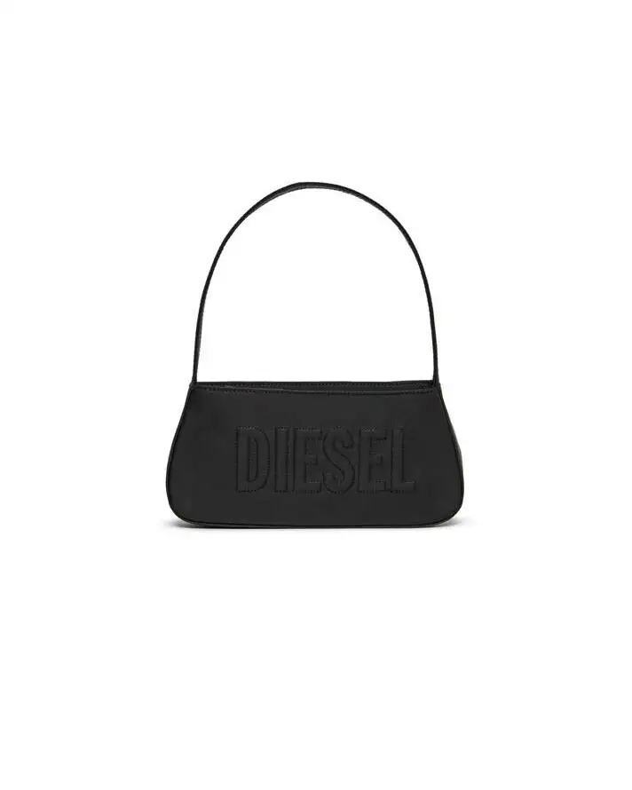 Mini borsa a spalla Diesel nera in nylon