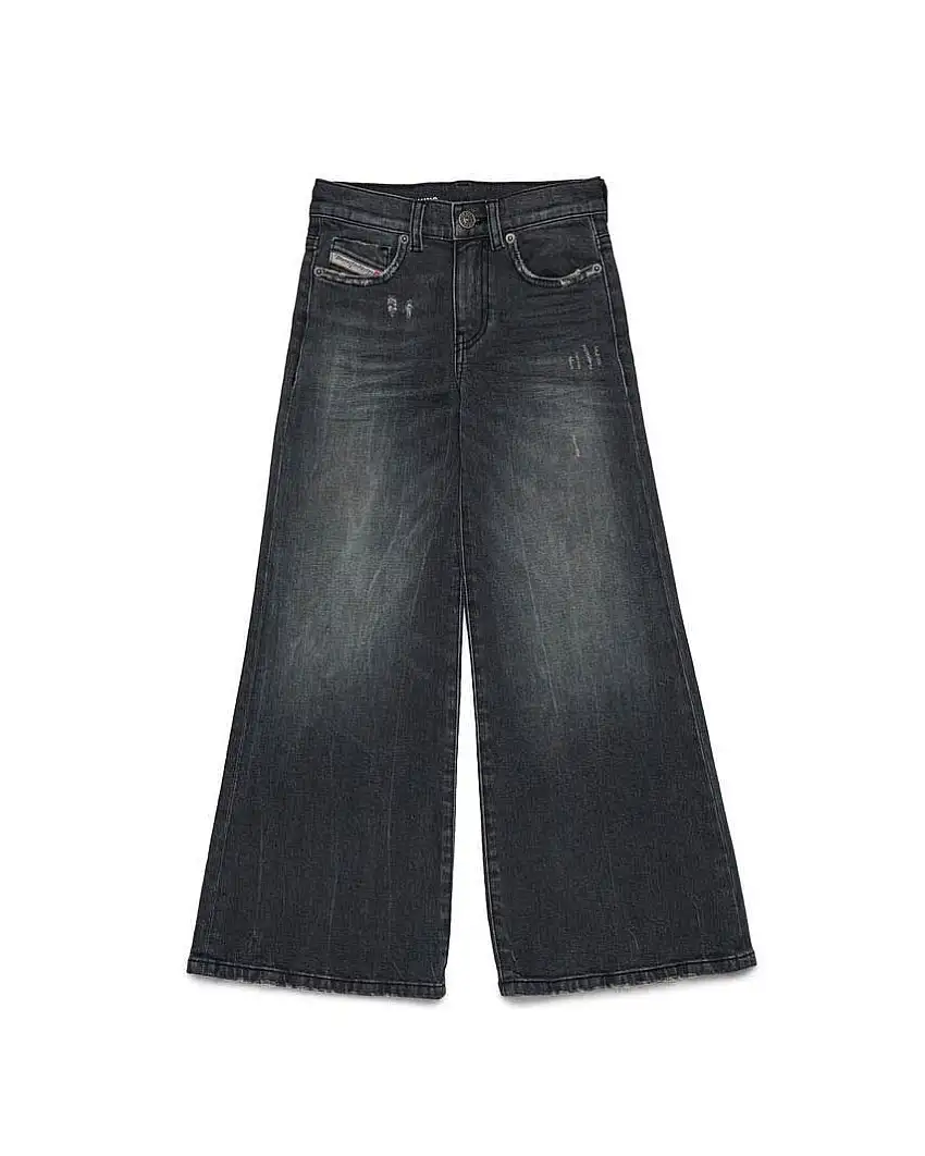 Jeans palazzo Diesel lavaggio grigio stone washed