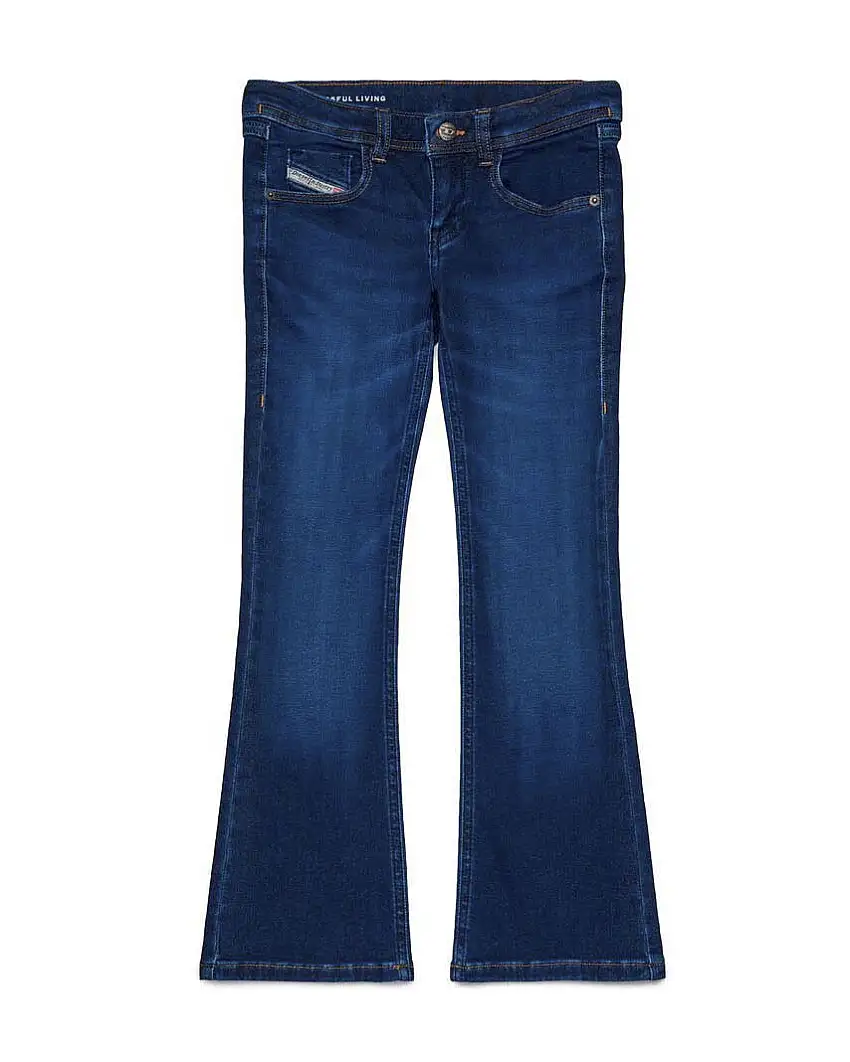 Jeans flare Diesel lavaggio blu stone washed