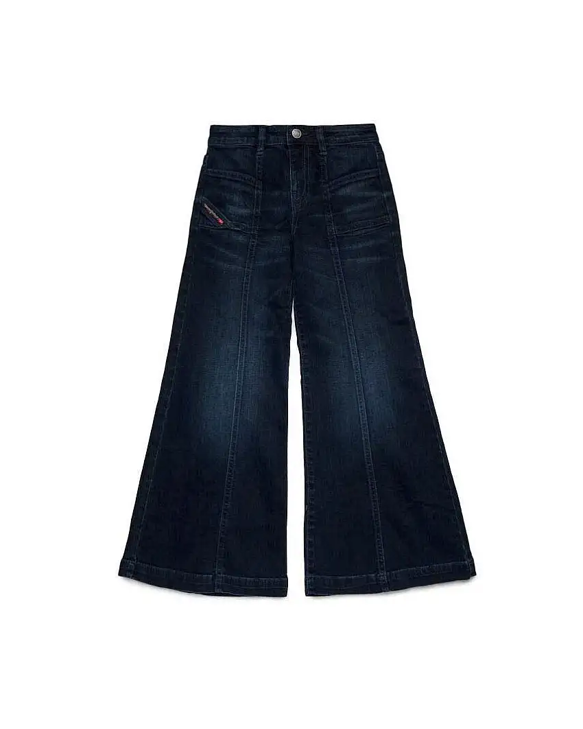 Jeans Diesel super flare lavaggio blu stone washed