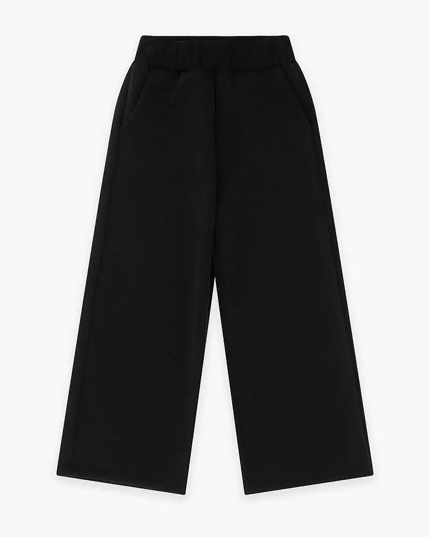 Pantalone palazzo Dixie nero in scuba