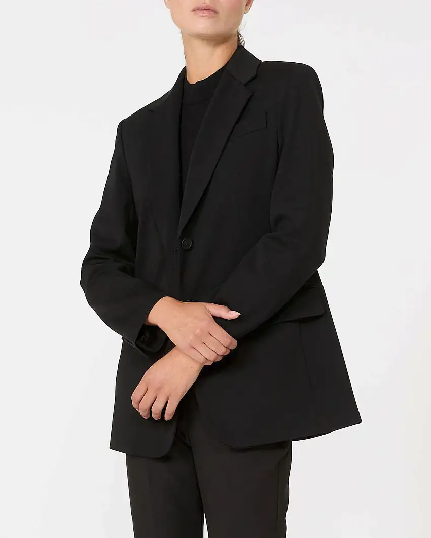 Blazer nero Weekend over in jersey in lyocell e cotone