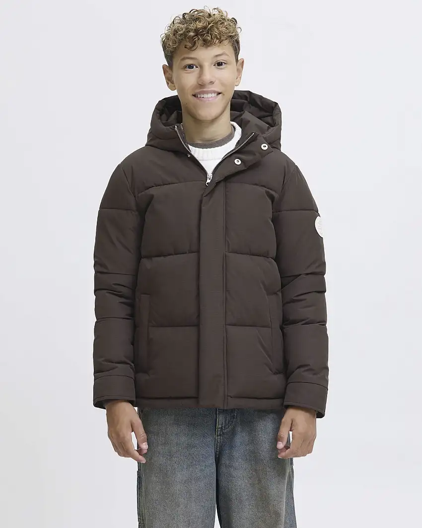 Piumino Jack & Jones moro trapuntato con cappuccio