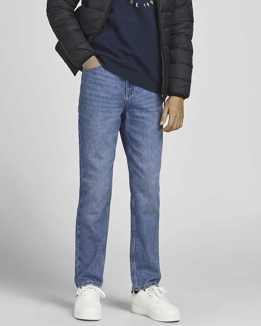 Jeans regular fit Jack & Jones in puro cotone a lavaggio medio stone washed