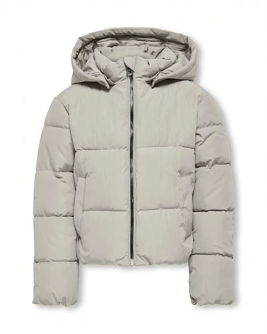 Piumino Kids Only grigio chiaro con cappuccio