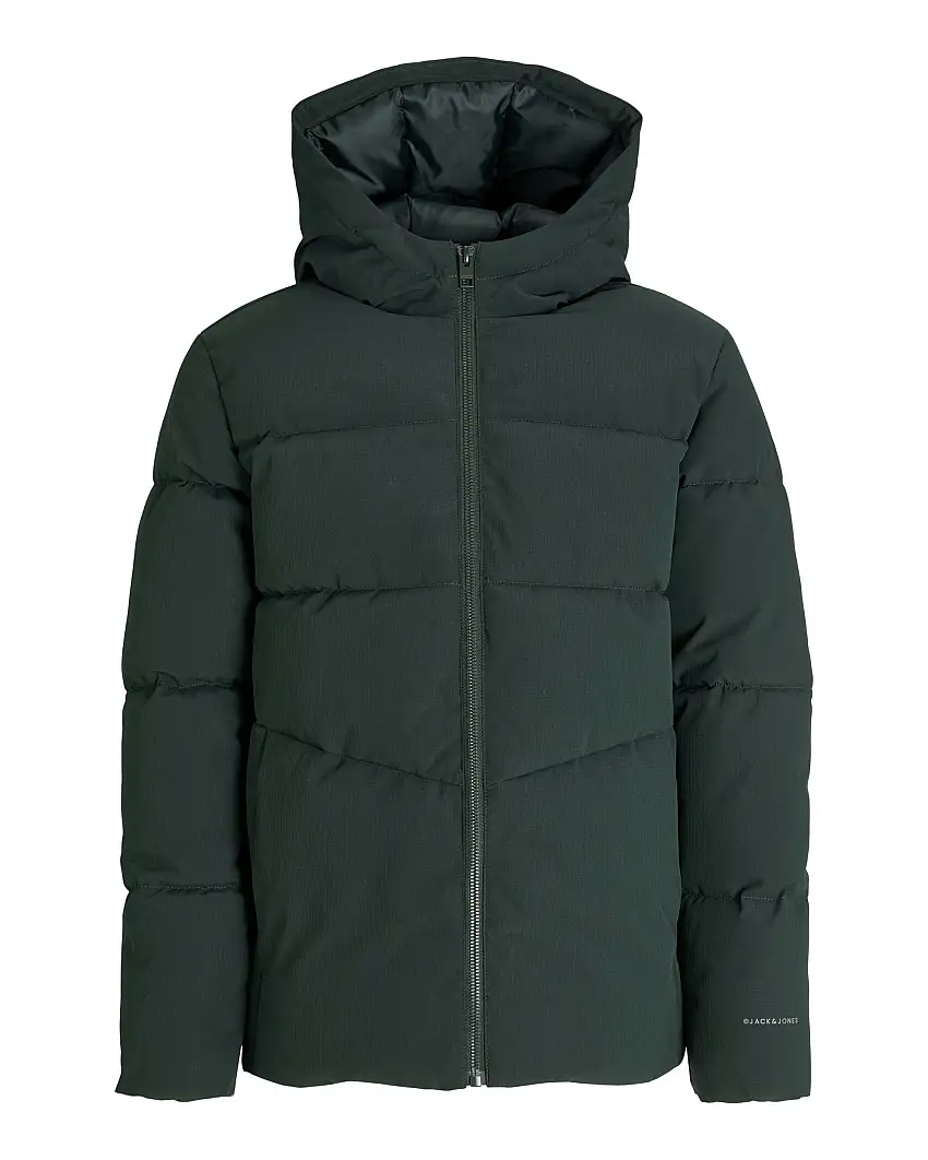 Piumino Jack & Jones verde imbottito con cappuccio