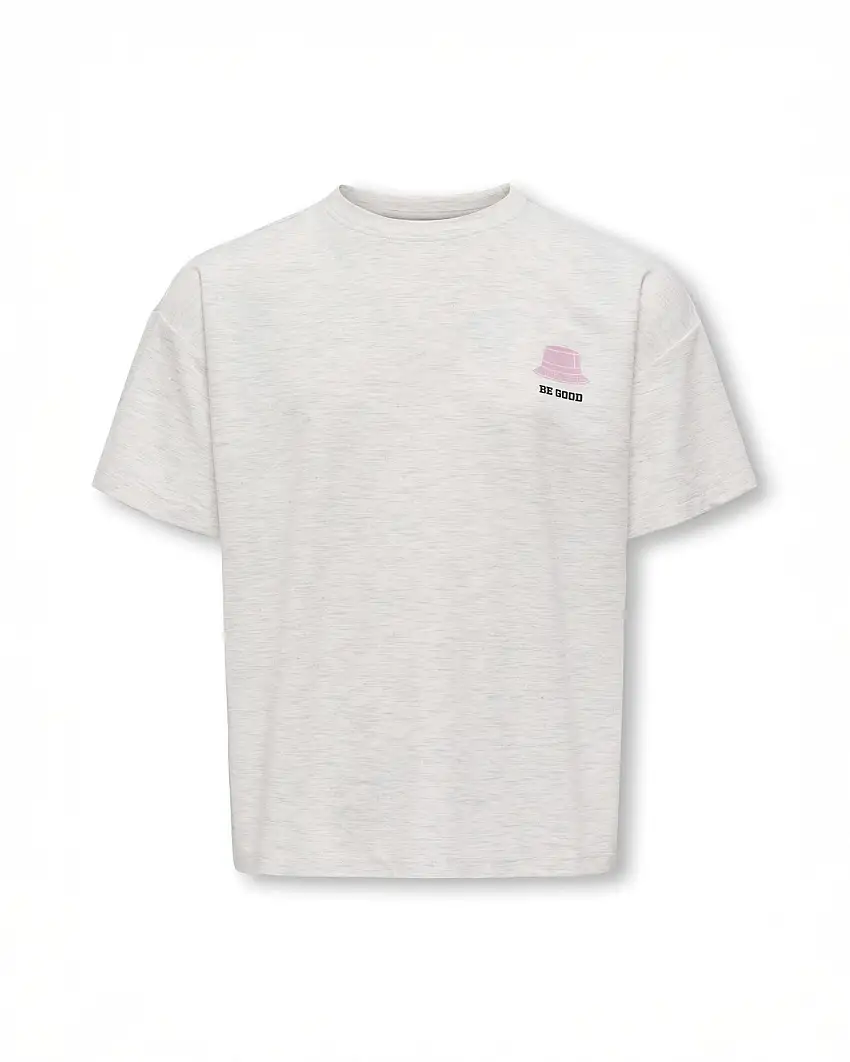 T-shirt Kids Only grigio melange con orsetto College Bear