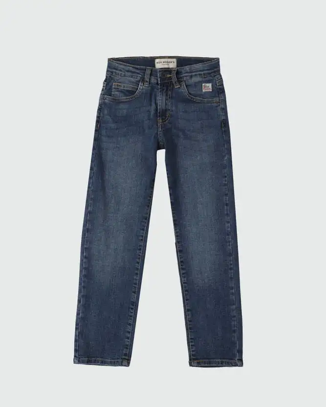 Jeans regular Roy Roger's lavaggio blu scuro stone washed