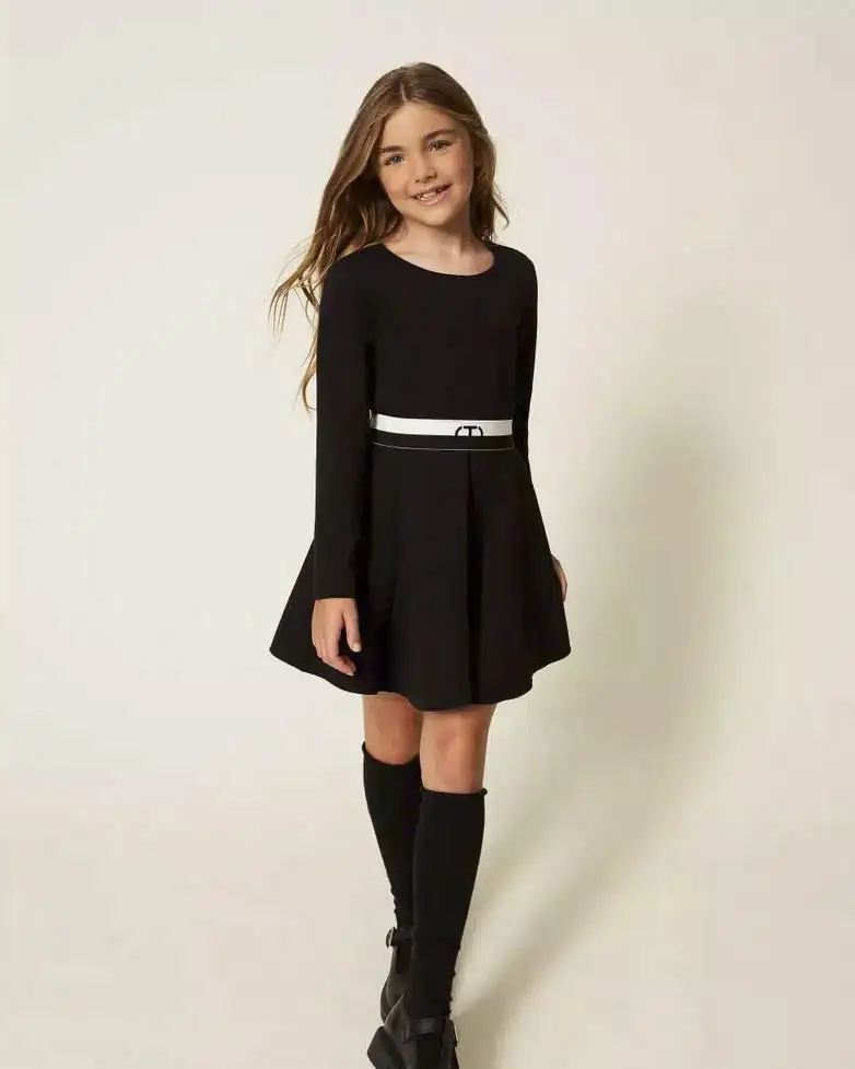 Abito fit and flare Twinset bianco e nero punto milano