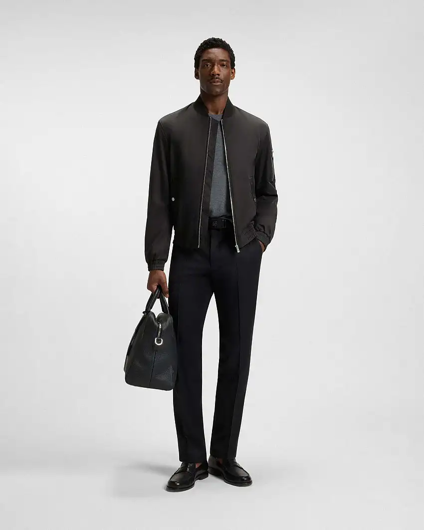 Giacca bomber Boss nera idrorepellente