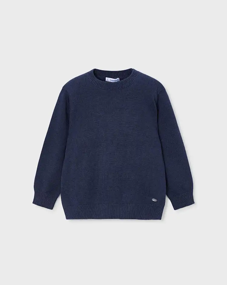 Maglioncino Mayoral blu in misto cotone e lana