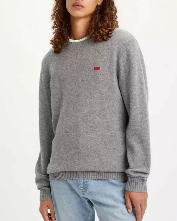 Maglia girocollo Levi's grigia in lambswool