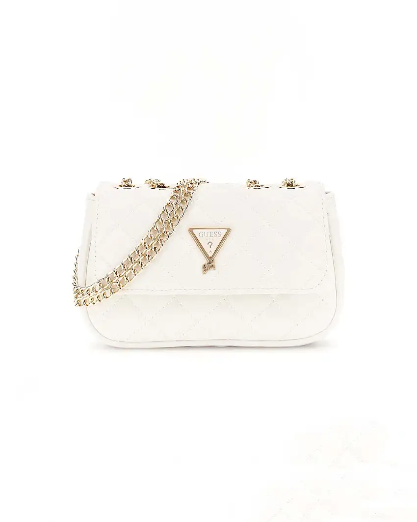 Borsa a tracolla Guess bianca in ecopelle trapuntata