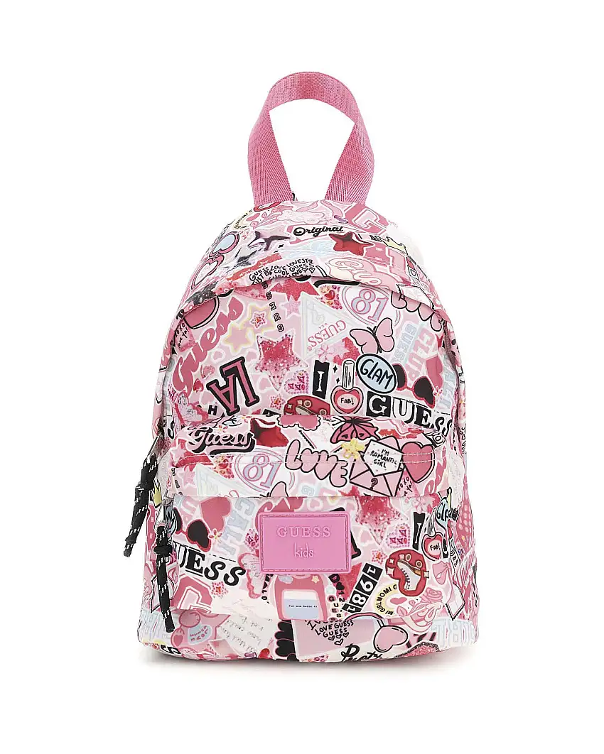 Zainetto Guess rosa multifantasia con bretelle