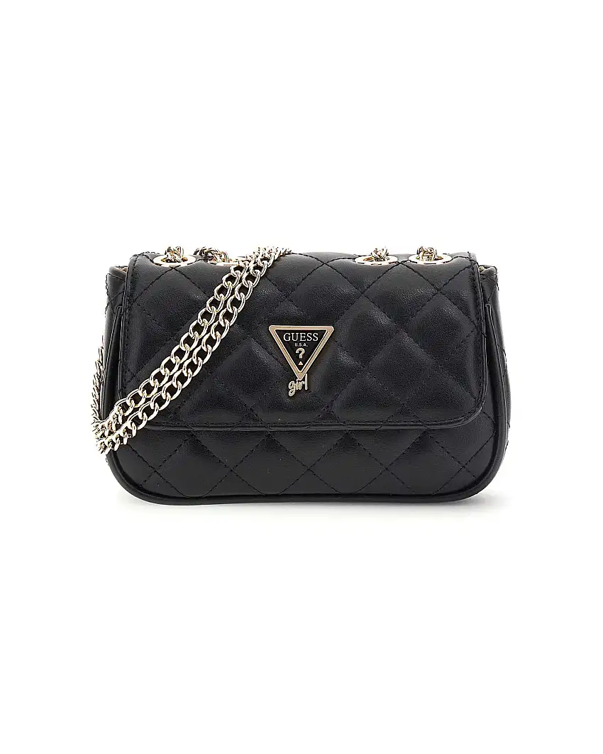 Borsa a tracolla Guess nera in ecopelle trapuntata