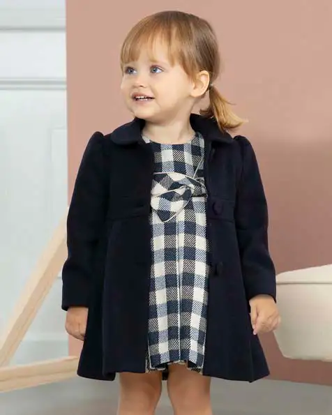 Cappotto Abel&Lula blu in panno di misto lana 12-36 mesi