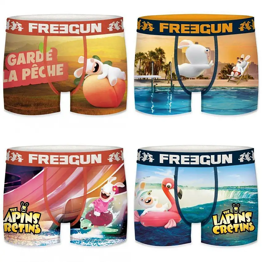 Boxer Freegun Lapins Crétins (x4)