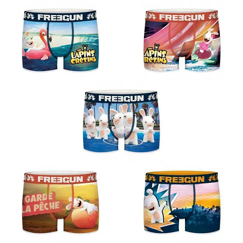Boxer Freegun Lapins Crétins (x5)