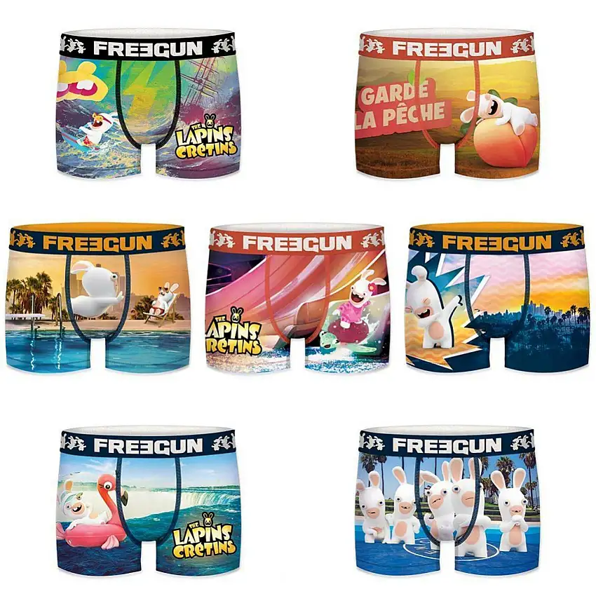 Boxer Freegun Lapins Crétins (x7)