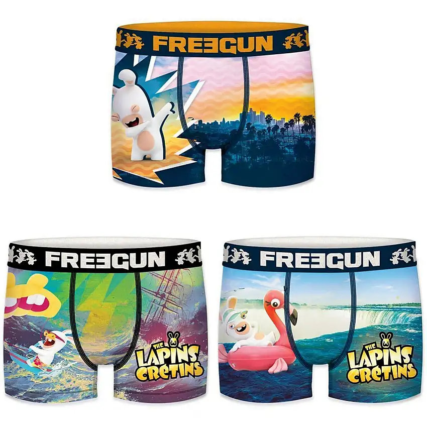 Boxer per bambini Freegun Lapins Crétins (x3)