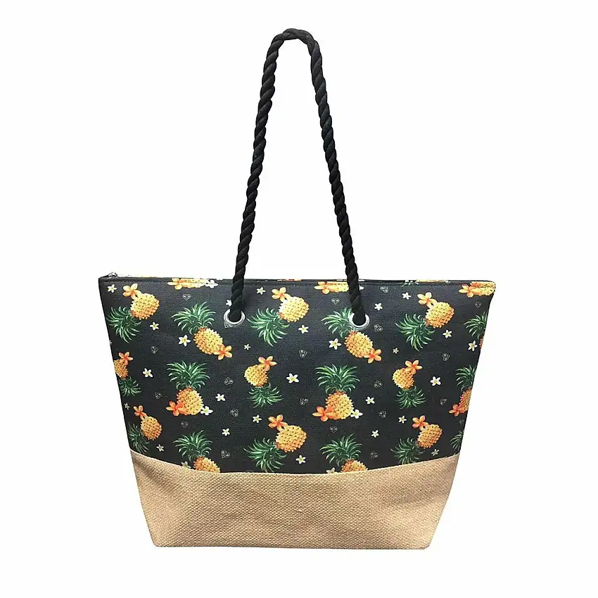 Borsa da spiaggia con stampa ananas Freegun