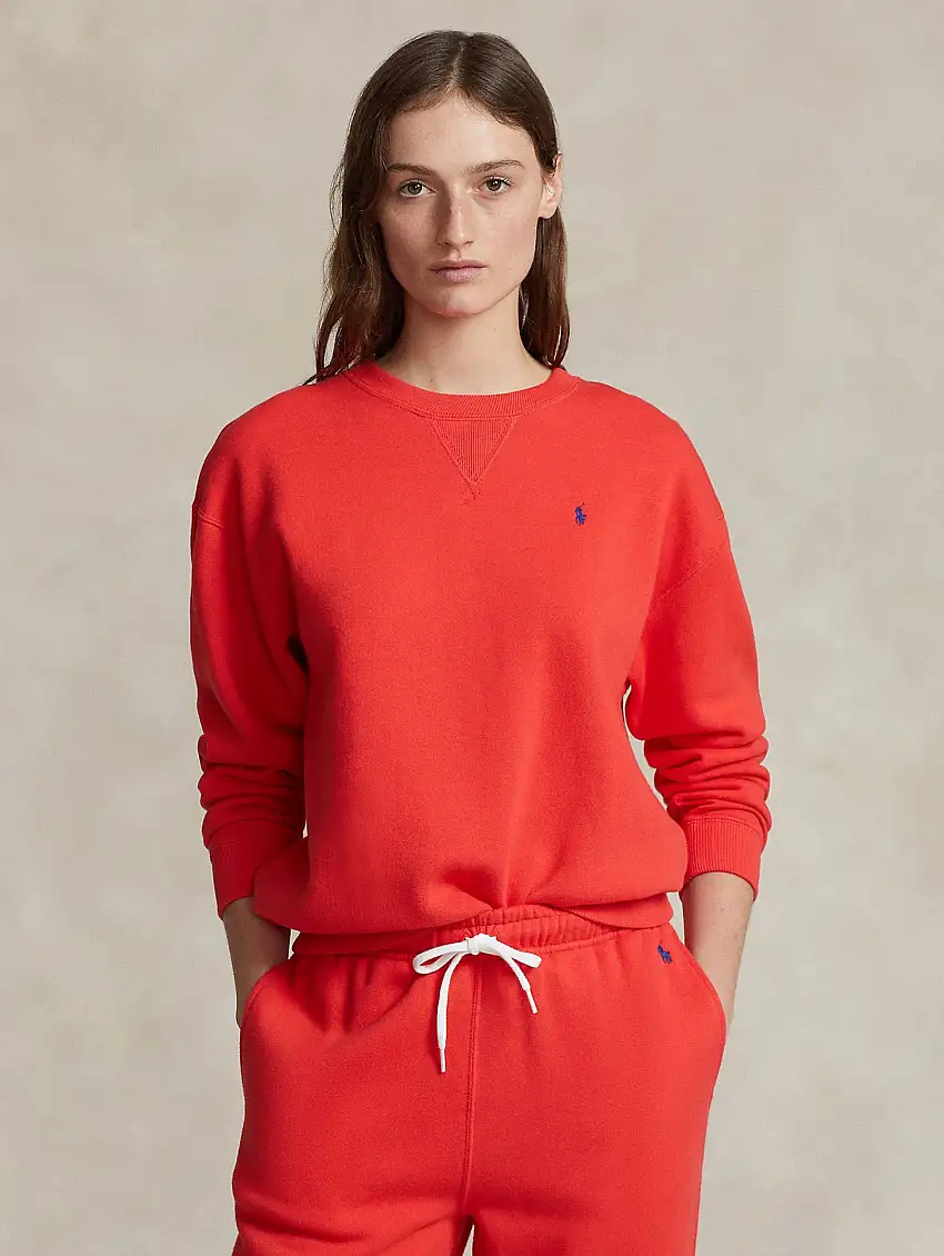 Felpa Girocollo Relaxed Fit Rosso