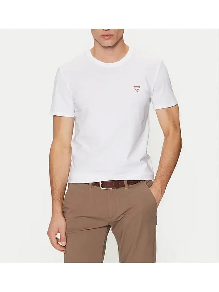 GUESS Men's T-shirt CN SS CORE TEE STR M2YI24 J1314 G011 PURE WHITE