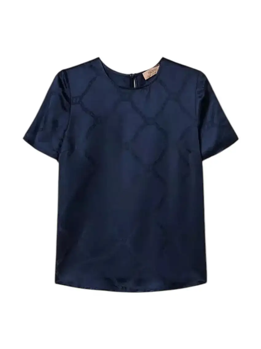 TWINSET Women's Blouse 251TP2012 00384 Blue