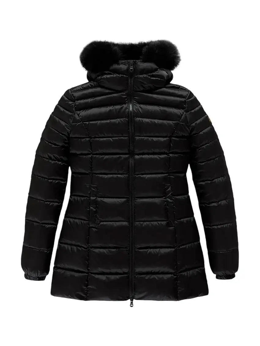 REFRIGIWEAR Women's Down Jacket Long mead fur jacket W98118 RA0035 G06000 Black