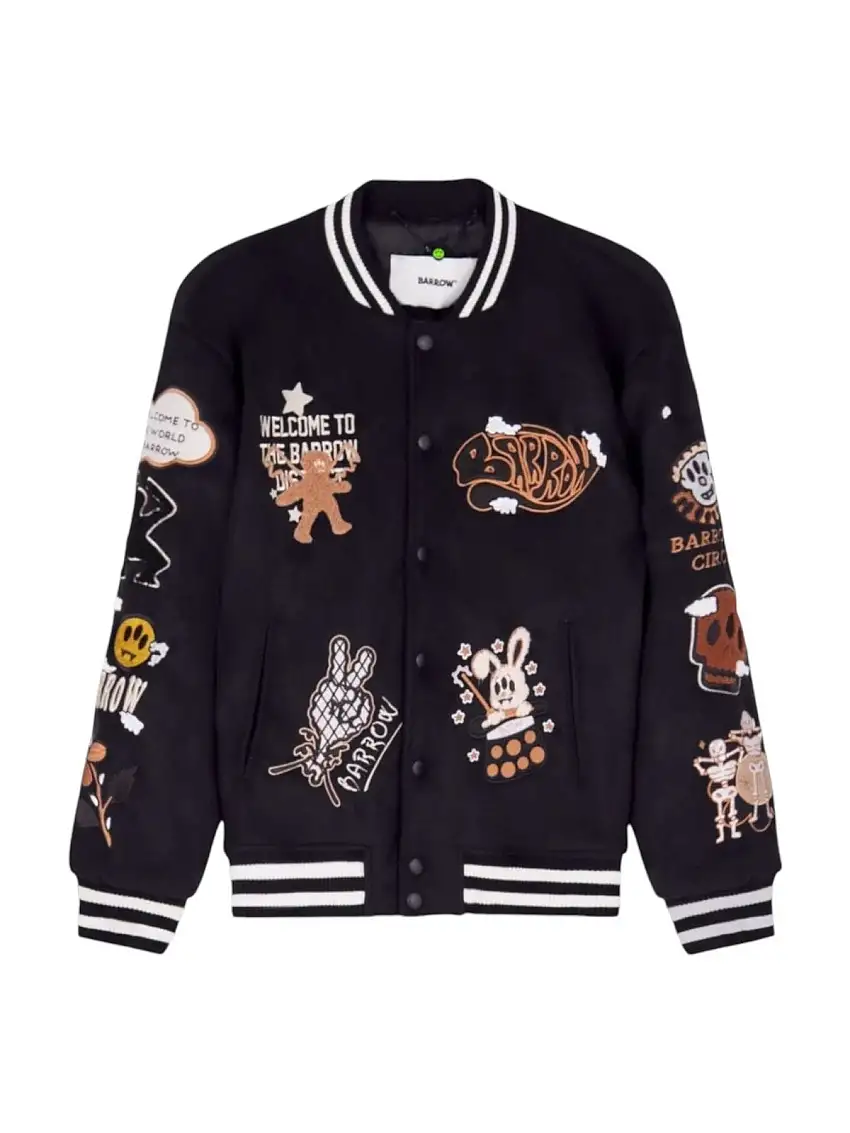 BARROW Men's Jacket COLLEGE JACKET UNISEX F4BWUAJK031 110 Black