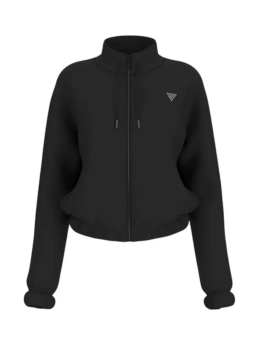 GUESS Women's Sweatshirt CECILIA SCUBA ZIP SWEATSHIRT V4BQ14 K7UW2 JBLK Black