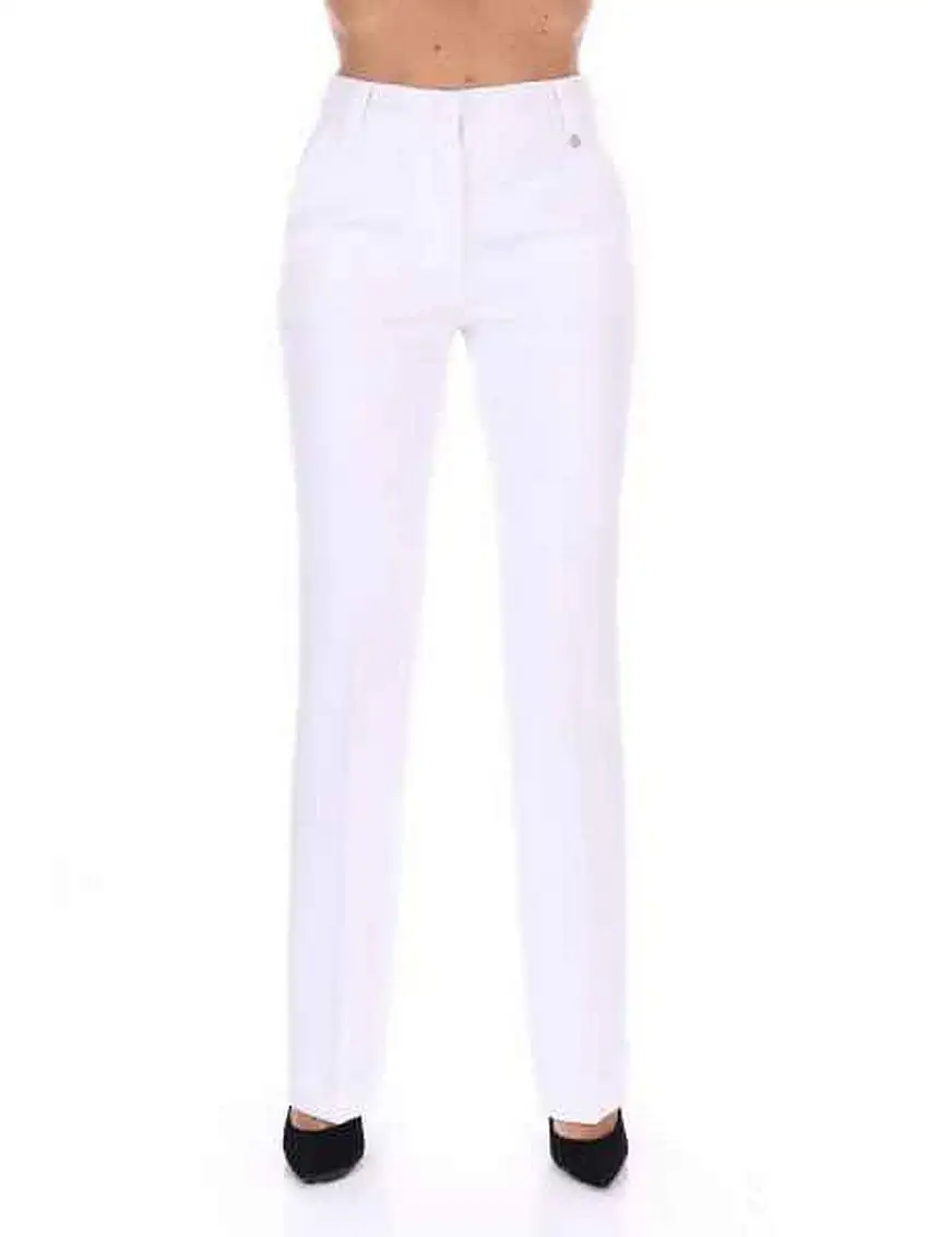 Liu Jo Women's Pants - Flared Cady Crêpe Pants - White