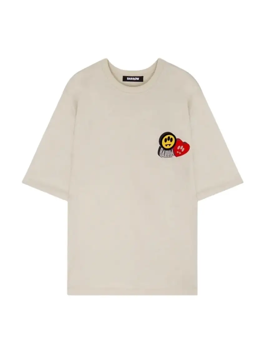 BARROW Men's T-Shirts and Polos JERSEY UNISEX T-SHIRT F4BWUATH074 BW009 Beige