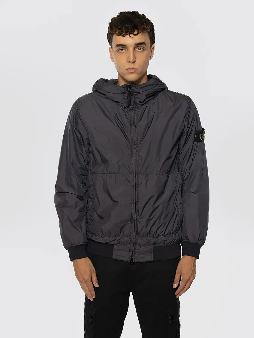 Giacca in Reps di Nylon con Imbottitura in Primaloft Blu Notte